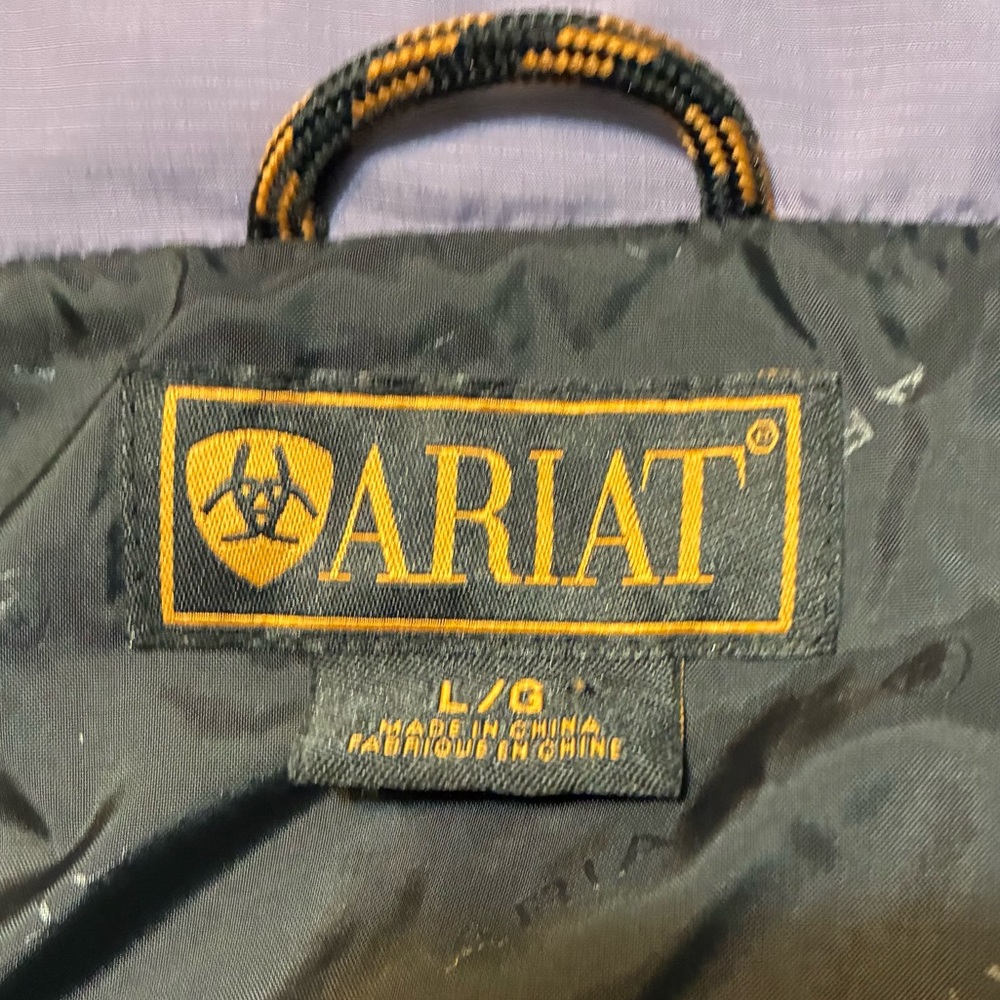 Ariat Black Tag Goose Down Puffer Coat Women’s Size Large - Picture 6 of 7